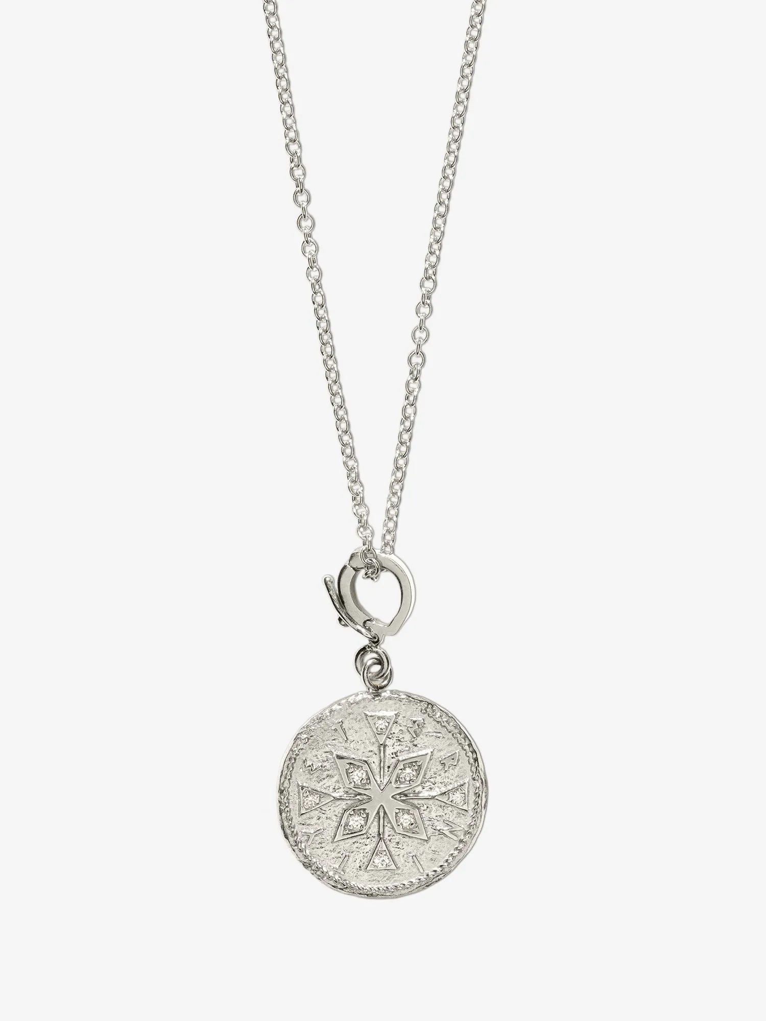 Compass Small Diamond Coin Charm