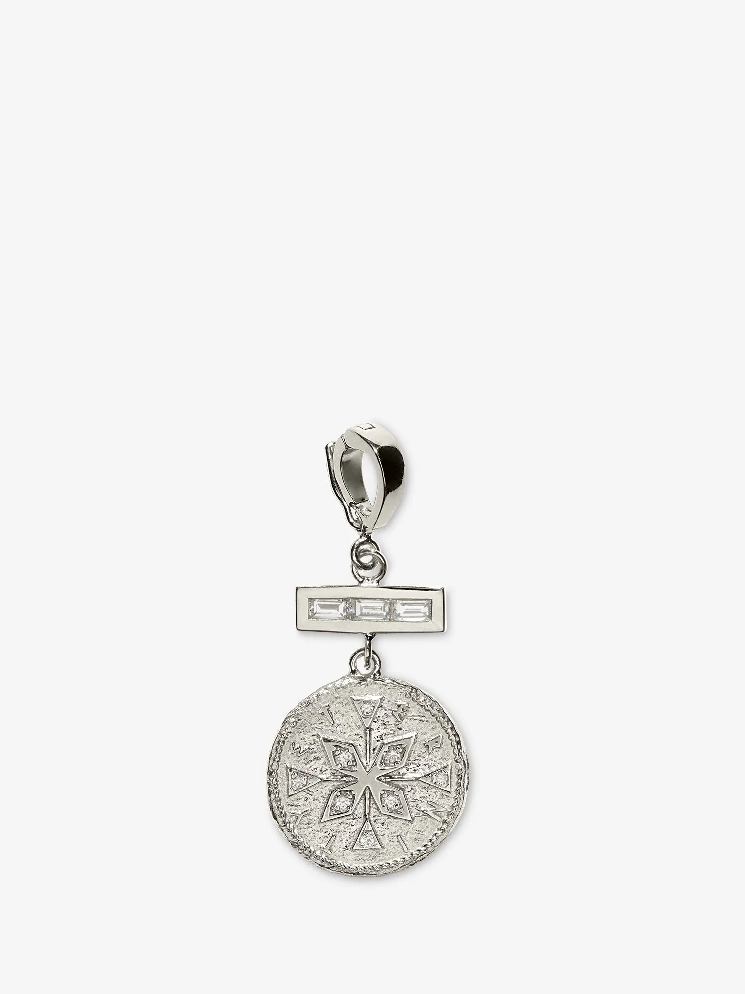 Compass Small Diamond Coin Charm
