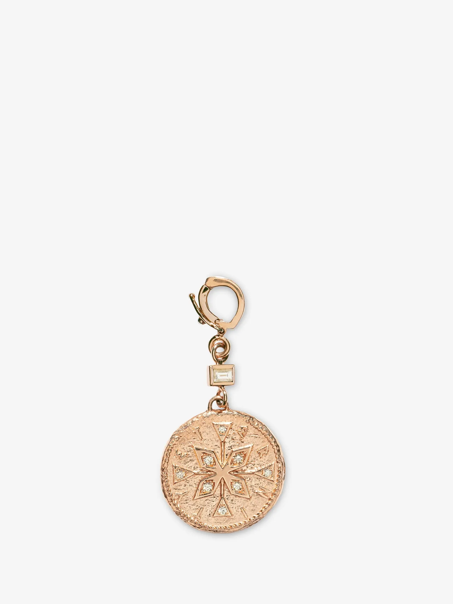 Compass Small Diamond Coin Charm