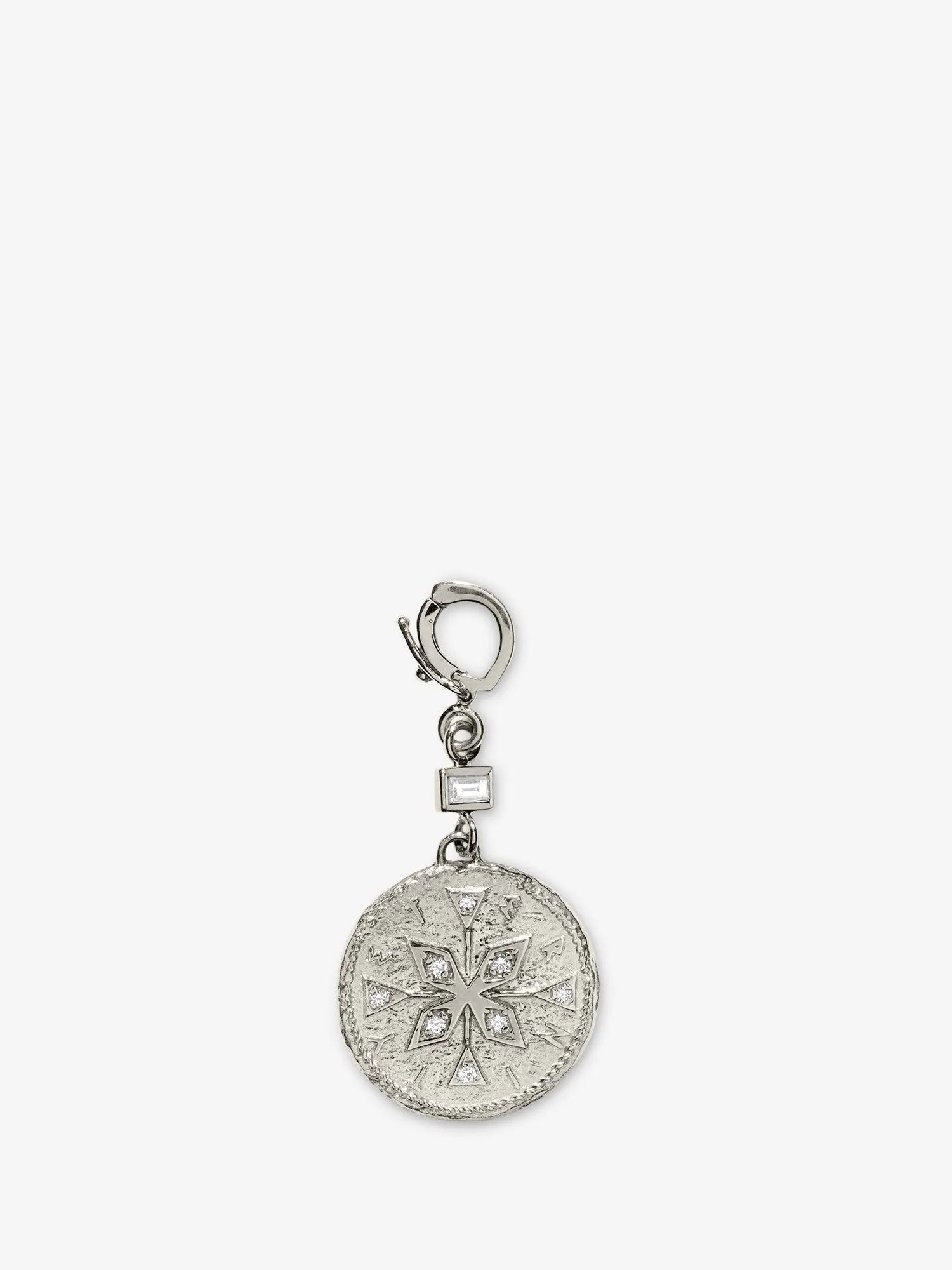 Compass Small Diamond Coin Charm