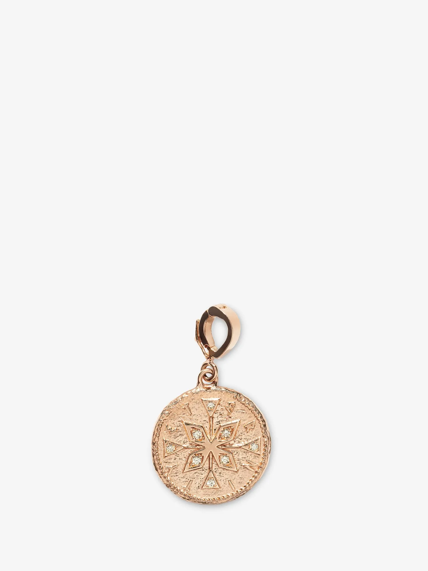 Compass Small Diamond Coin Charm