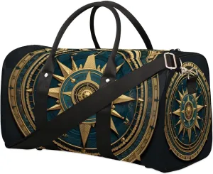 Compass Travel Duffel Bag for Women Men Waterproof Foldable Overnight Weekender Bag Large Capacity Sports Gym Bag