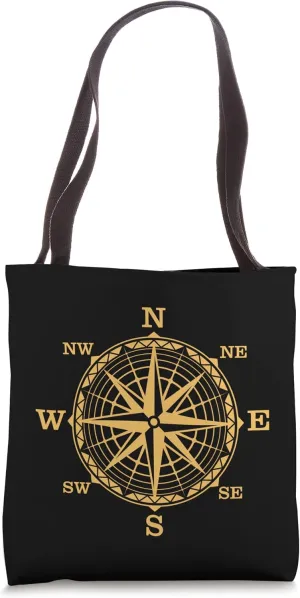 Compass Vintage Nautical Retro Navigation Direction Symbol Tote Bag