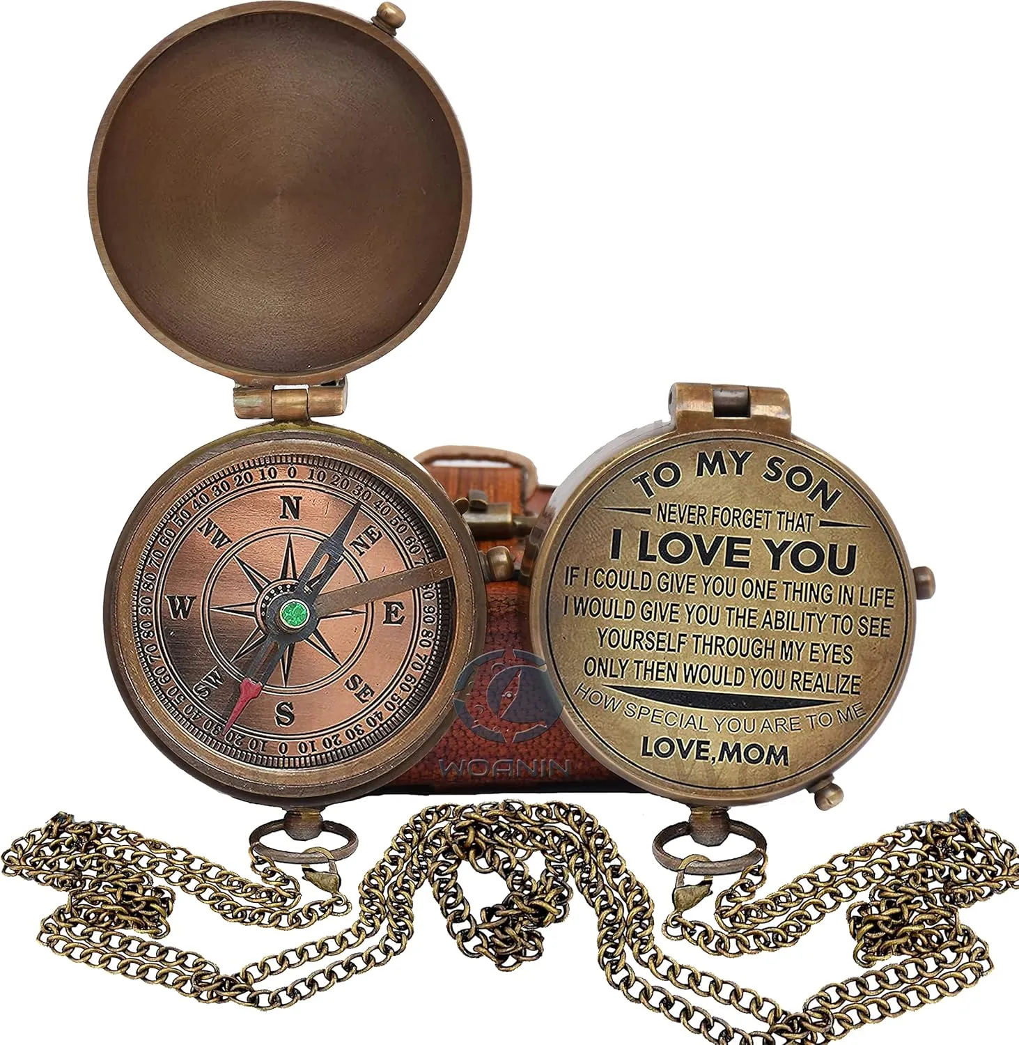 Compass with Case/Gift for Son/to My Son Gifts/Mom to Son Gift ((Son from Mom))