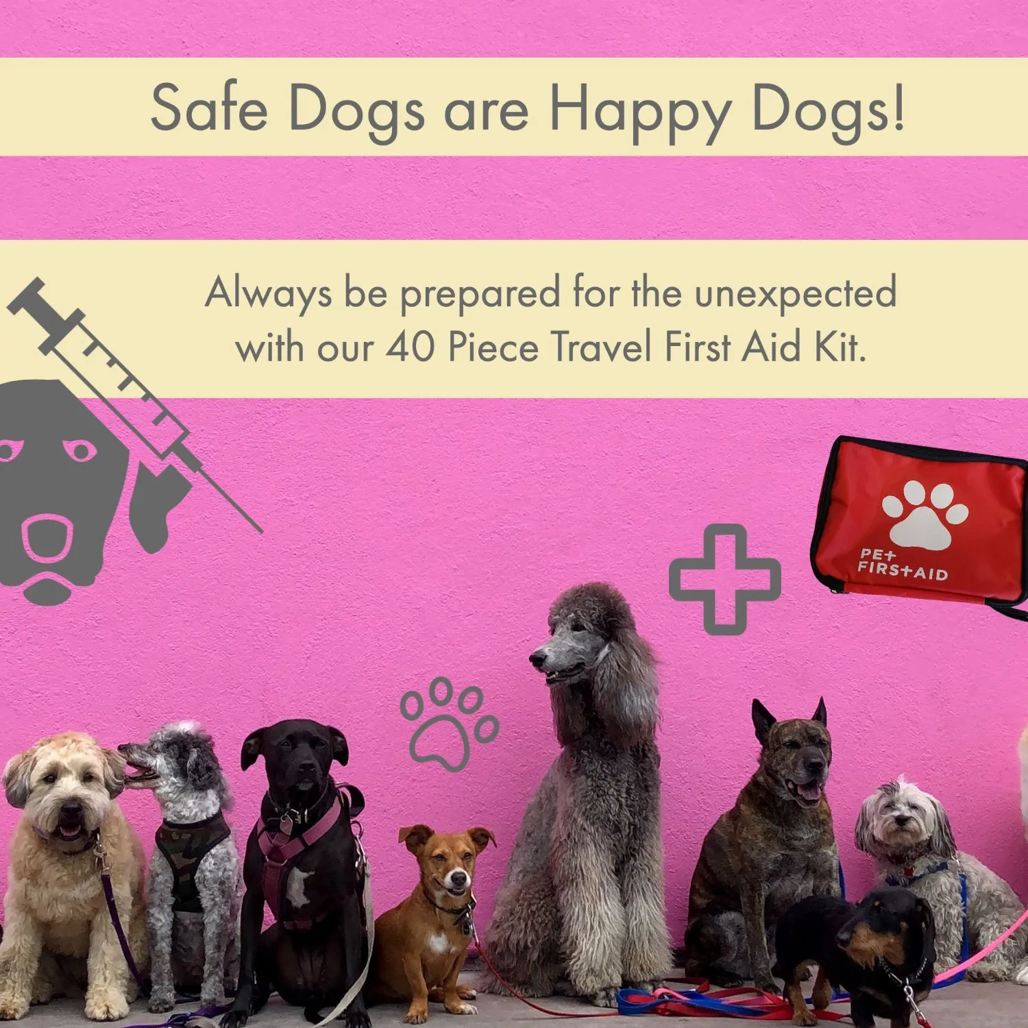 Comprehensive 40-Piece Pet Travel First Aid Kit for Emergencies, Safety, & Adventure by American Pet Supplies