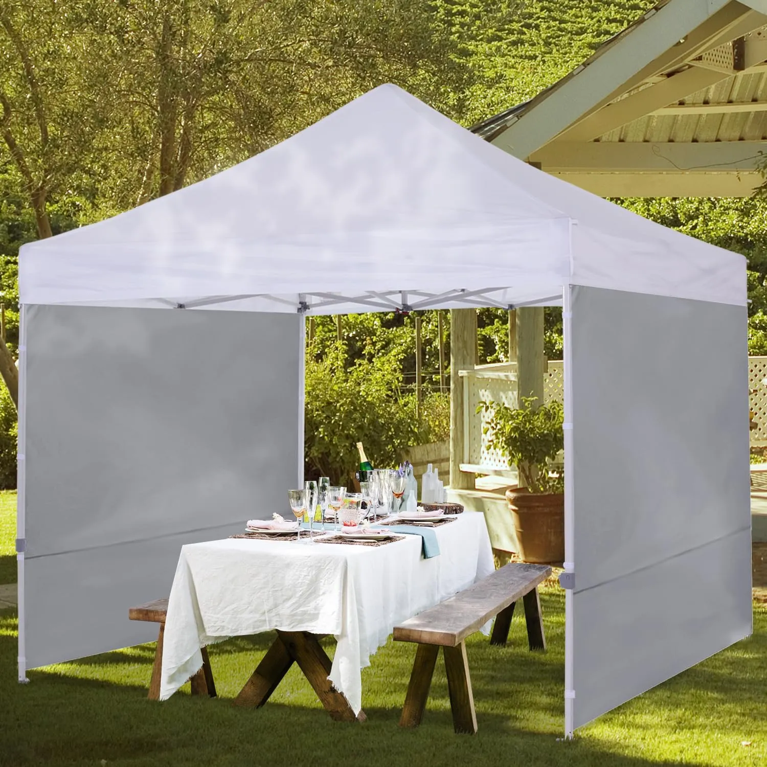 COOSHADE Instant Canopy SunWall 12x12 Canopy SideWall for Pop up Canopy Tent, 1 Pack Sidewall Only, Grey