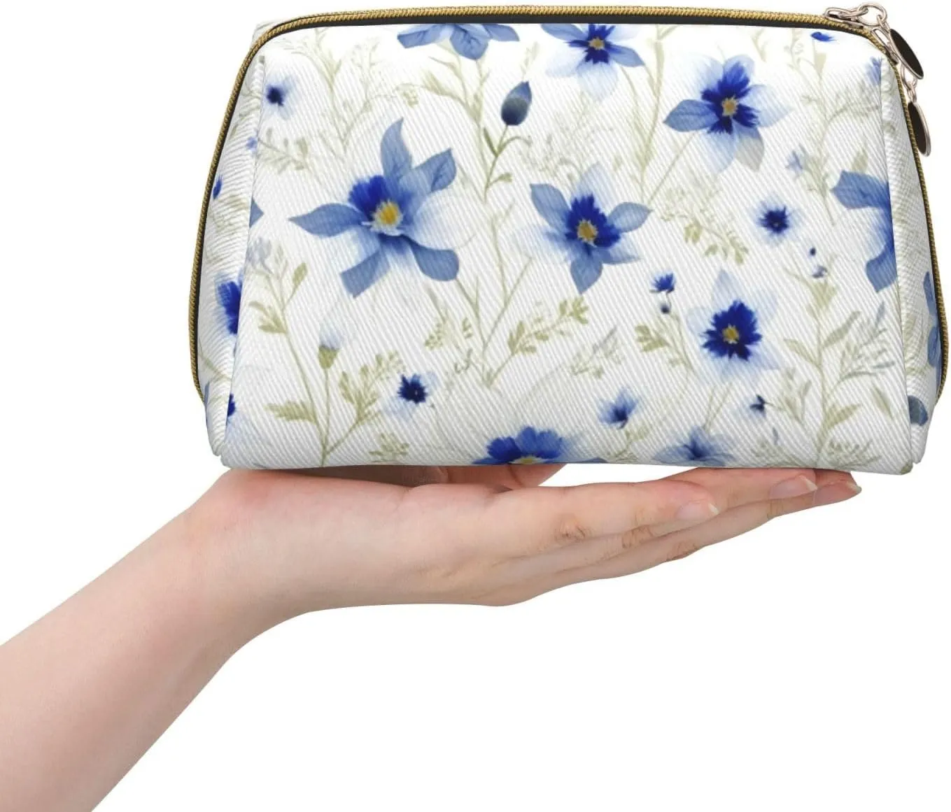 Cornflowers Daisies Toiletry Pouch, Travel-Friendly Makeup Organizer For Makeup Brushes, Lipsticks