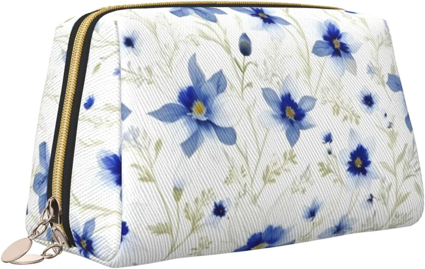 Cornflowers Daisies Toiletry Pouch, Travel-Friendly Makeup Organizer For Makeup Brushes, Lipsticks