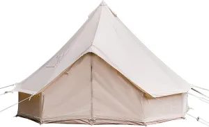 Cotton Canvas Yurt Tent,4 Season Luxury Outdoor Camping Tent,Fire Retardant Cotton Canvas Tent with 1 Stove Jacks,Glamping Tents for Family Camping Outdoor Hunting