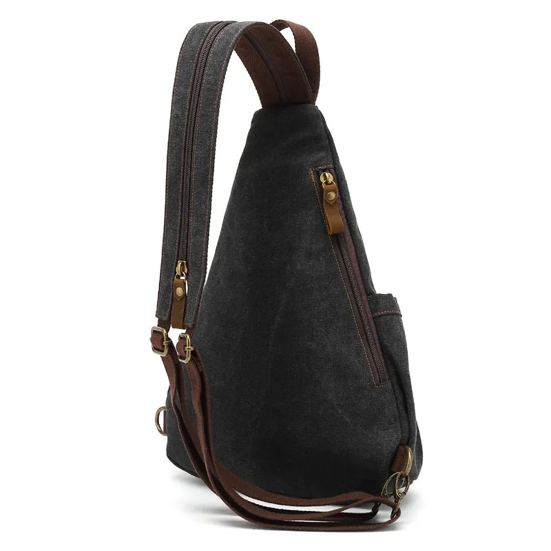 Creative Men's Canvas Large Capacity Multifunctional Men's Chest Bags