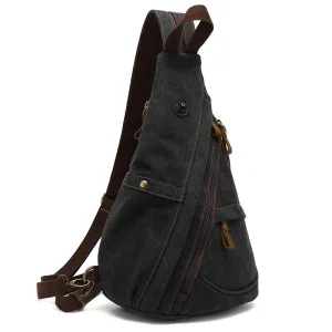 Creative Men's Canvas Large Capacity Multifunctional Men's Chest Bags