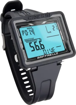 Cressi Scuba Dive Computer, Digital Compass, 3 Dive Modes, Wide Screen, Easy-to-Read Display - Raffaello: Made in Italy