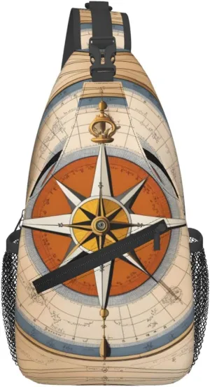 Cross Chest Bag Diagonally - Quality, Durable, and Spacious Shoulder Bag for Men and Women Law of the Compass sea Printing