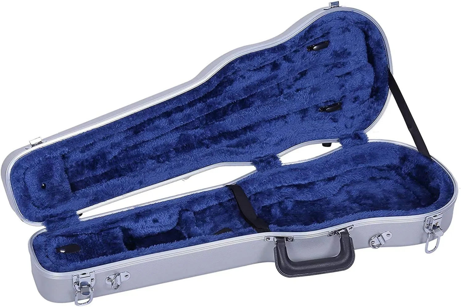 Crossrock, ABS Molded Case-1/4Size Violin Hard Shell Case, Silver (CRA860SVQSL)