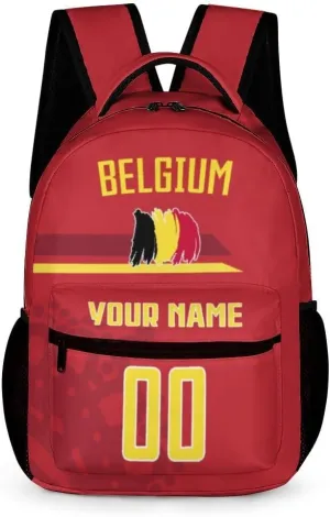 Custom Soccer National Team Backpack Personalized Youth Travel Bag High Capacity Fans Children Gifts for Boys & Girls