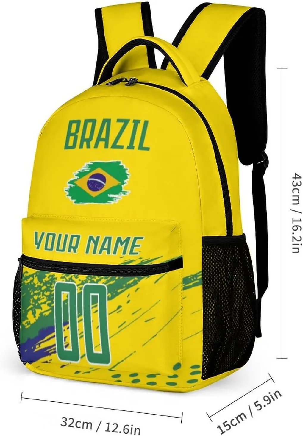 Custom Soccer National Team Backpack Personalized Youth Travel Bag High Capacity Fans Children Gifts for Boys & Girls