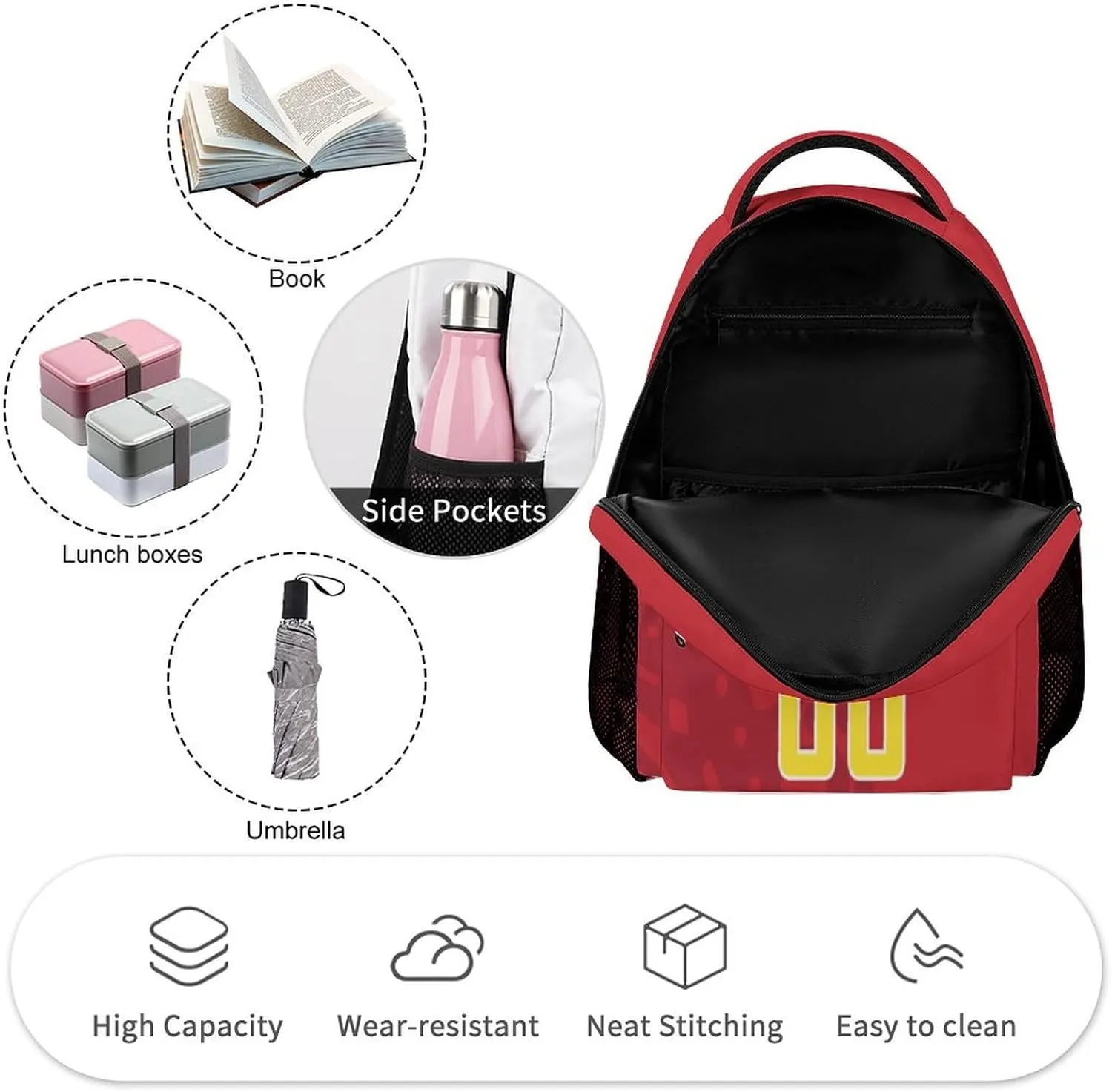 Custom Soccer National Team Backpack Personalized Youth Travel Bag High Capacity Fans Children Gifts for Boys & Girls