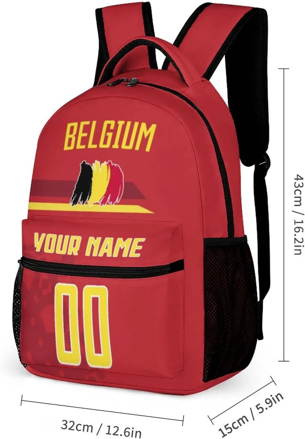 Custom Soccer National Team Backpack Personalized Youth Travel Bag High Capacity Fans Children Gifts for Boys & Girls