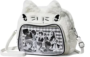 Cute Cat Ita Bag Pin Display Backpack Kawaii Furry Ita Bag Crossbody Y2k Aesthetic Shoulder Purse(Pins NOT Included)