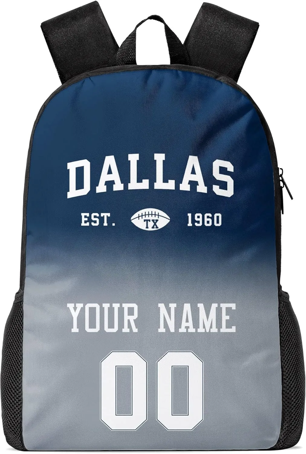 Dallas Custom Backpack High Capacity,Laptop Bag Travel Bag,Add Personalized Name And Number£¬Gifts For Football Fans