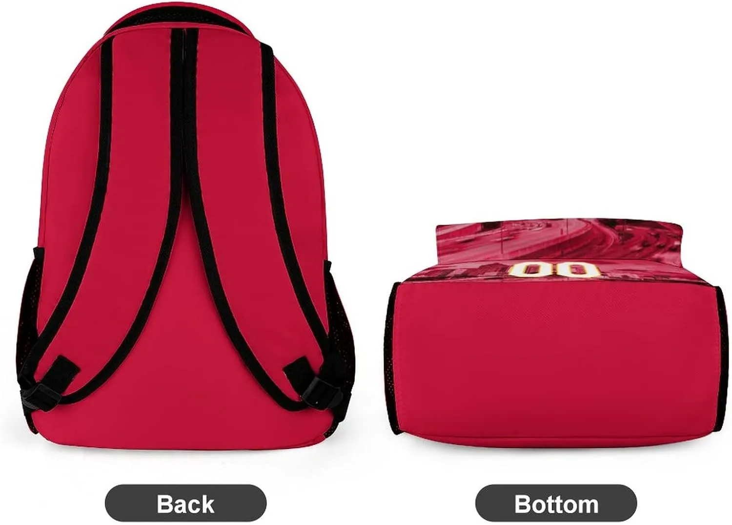 DDJAM Atlanta Custom Backpack High Capacity Basketball City Night View Fans Gifts for Men Women Bag Personalized Name & Number