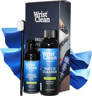 Deluxe Watch Cleaning Kit with Microsuds Tech | Watch Cleaner 50ML Foam, 4oz Refill, Large Watch & Jewelry Cleaner Cloth, Jewelry Cleaning Brush | USA Made (5 piece set)