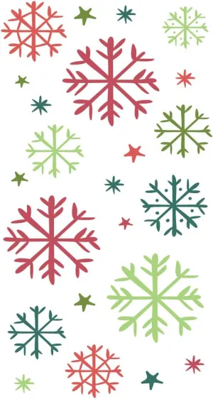 Design Design Hankies Pocket or Purse Tissue 6 pack Bundle (Snowflakes)