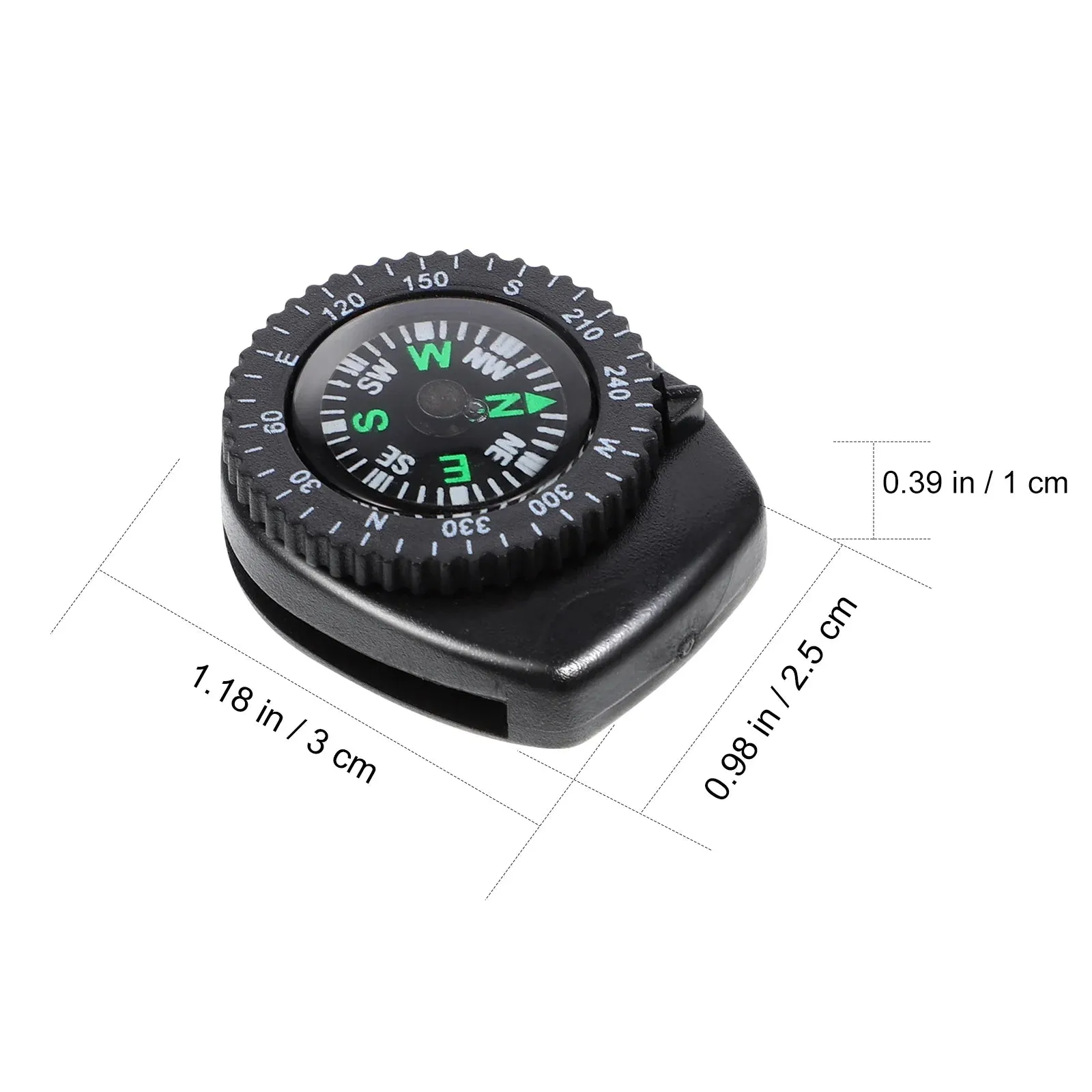 Detachable Waterproof Compass for Watches - Portable Survival Tool for Camping and Outdoor Activities
