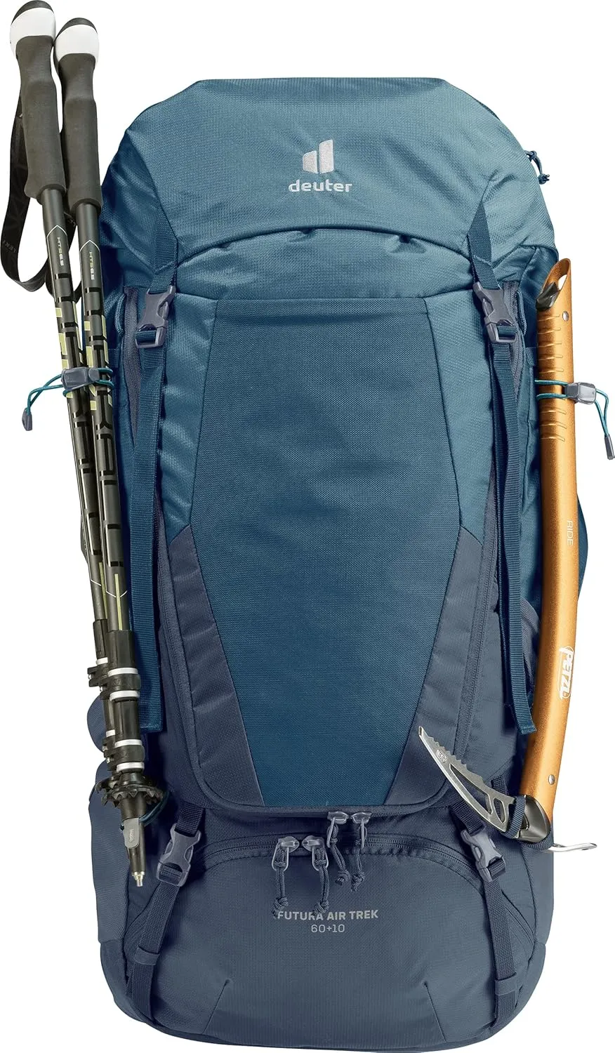 Deuter Futura Air Trek D3402321-1374 Men's Climbing Backpack, 60 10, Atlantic x Ink, 2021 Model