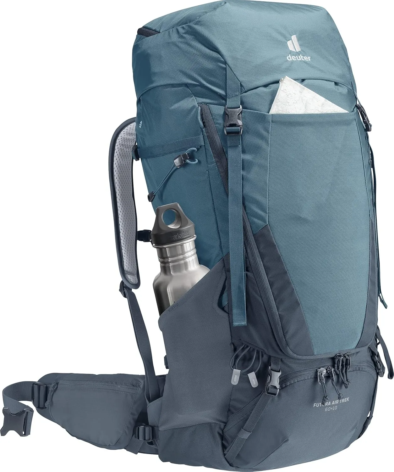 Deuter Futura Air Trek D3402321-1374 Men's Climbing Backpack, 60 10, Atlantic x Ink, 2021 Model