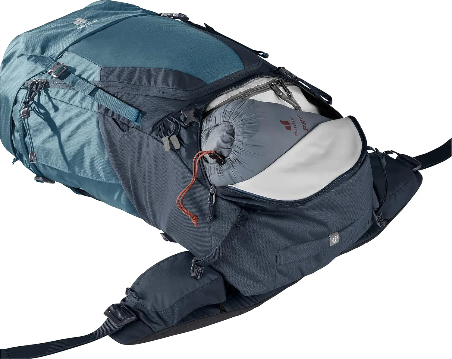 Deuter Futura Air Trek D3402321-1374 Men's Climbing Backpack, 60 10, Atlantic x Ink, 2021 Model