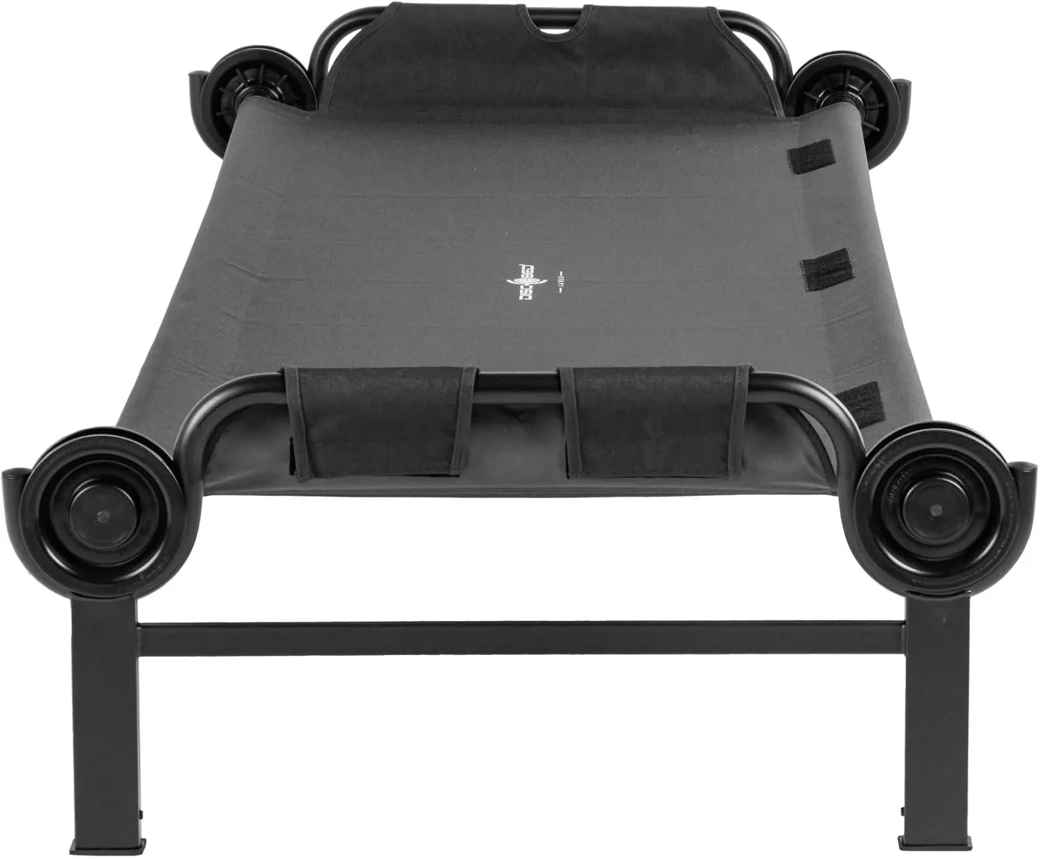 Disc-O-Bed Large Outdoor Modular 1 Person Single Camping Cot Portable Bed with 2 Height Options for Adults, Sleep Solution for Tents, Black