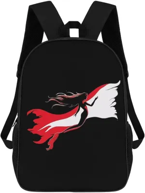 Diver Down Flag Mermaiid Scuba Diving Laptop Backpack for Men Women 17 Inch Shoulder Bag Travel Daypack