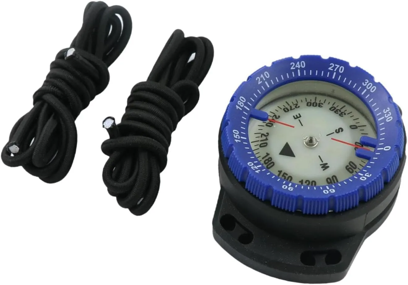 Diving Compass Diving Accessory Waterproof Outdoor Camping Compass Diving Equipment for Survival Emergency Sailing Camping, Blue
