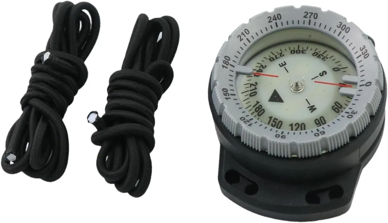 Diving Compass Diving Accessory Waterproof Outdoor Camping Compass Diving Equipment for Survival Emergency Sailing Camping, Grey
