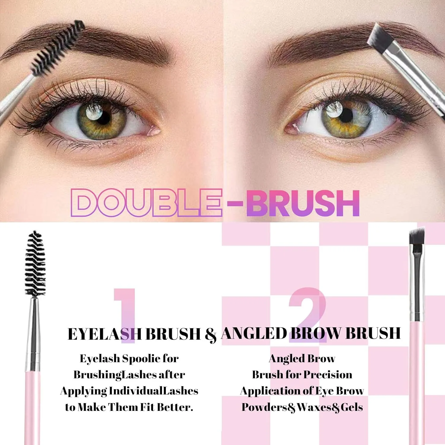 DIY Lash Extension Kit with 720pcs Lashes Clusters,1X/2X Magnification Compact Mirror with Light,Lash Bond and Seal,Eyelash Remover Tweezers Applicator Mascara Brush(10-18mm,30-60D Curl)