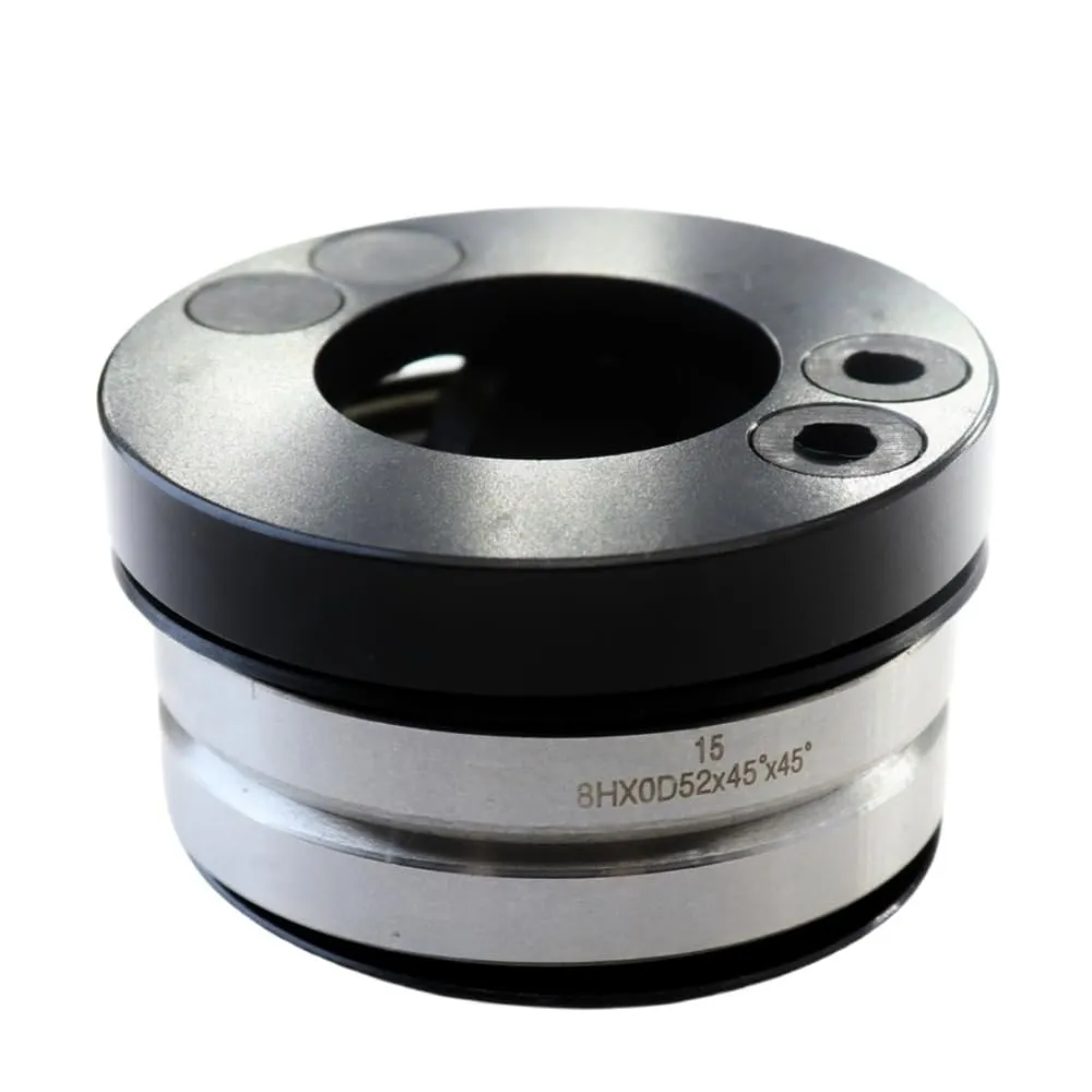 DJC Bike Integrated Cable Routing Threadless Headset 52mm Inner Line Bearing Headset for Straight and Tapered Fork (Alu Cap)