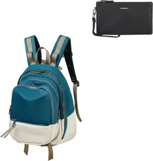 DORIS&JACKY UNISEX Campus Backpack Goatskin Leather Wristlet Clutch