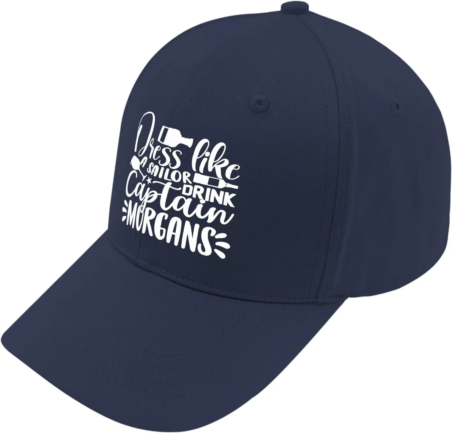 Dress Like A Sailor Drink Captain Morgans Sun Hat Fishing Hats Funny Hats Gifts for Boyfriends Baseball Caps