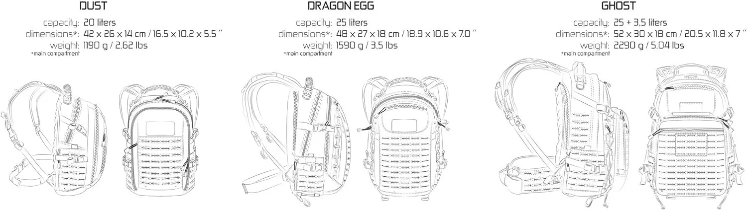 Dust Tactical Backpack 20 Liter Capacity