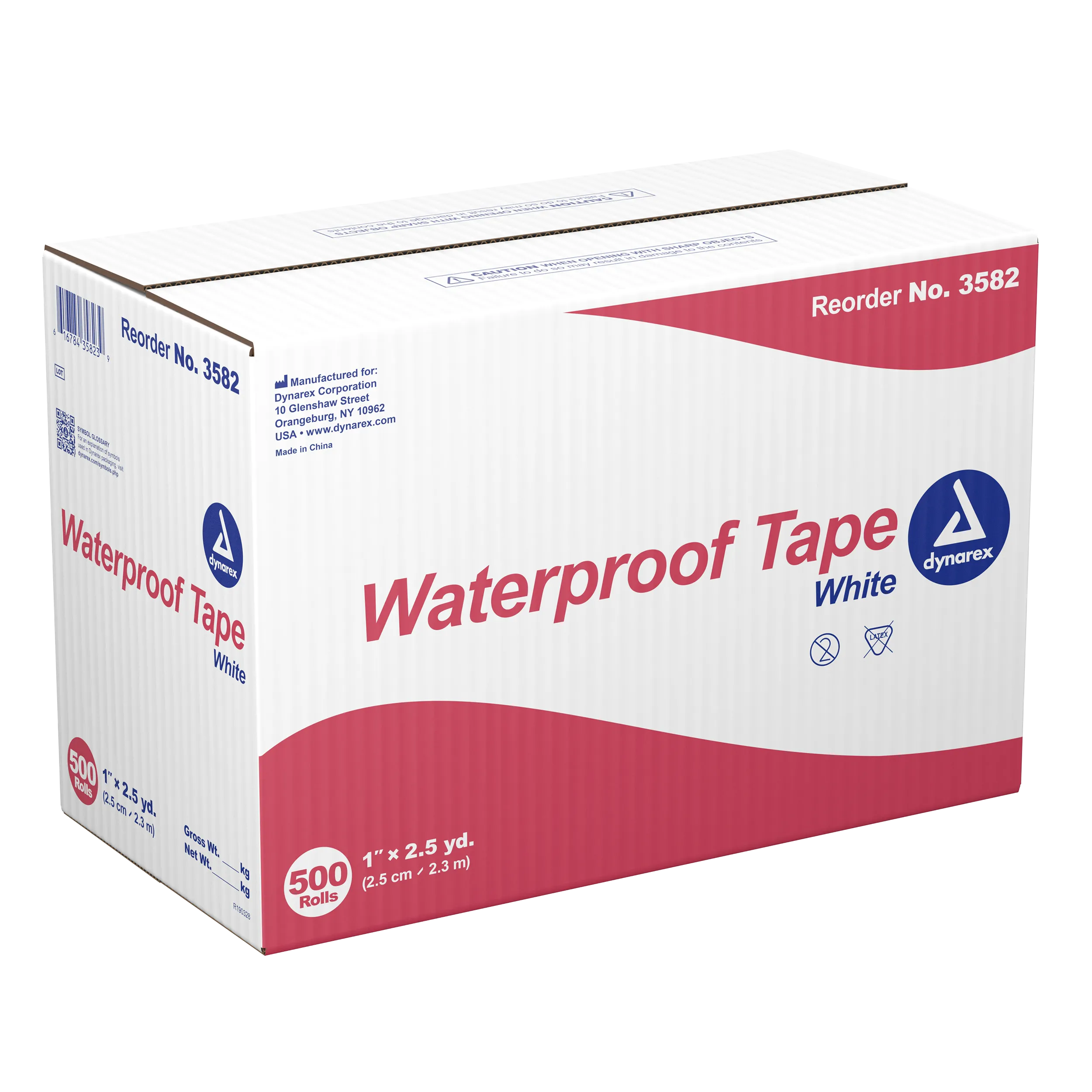 Dynarex - Waterproof Adhesive Tape 1" x 2.5yds