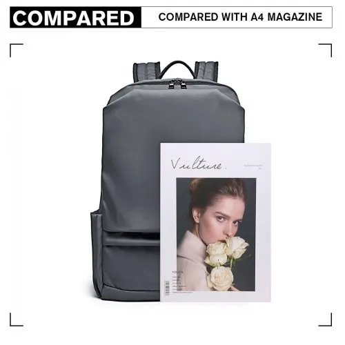 E6913 - Kono Water Resistant Travel Backpack with USB Charging Port - Grey