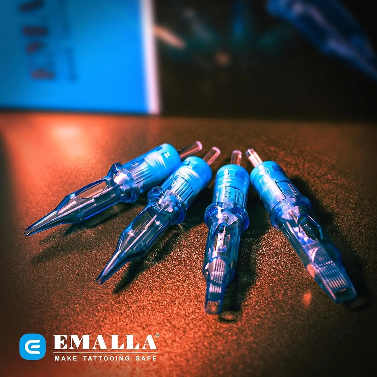 Emalla ELIOT Tattoo Cartridge Needles, 20Pcs Premium Tattoo Needles #10 Bugpin Curved Magnum Tattoo Cartridges 1015CML Tattoo Needles Diameter 0.30mm Long Taper 5.0mm for Machine Tattoo Supplies