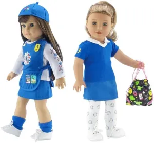 Emily Rose 18-inch Doll Daisy Girl Scout 8-Piece Uniform and Accessory Value Pack | Officially Licensed by Girl Scouts of The USA | Doll NOT Included