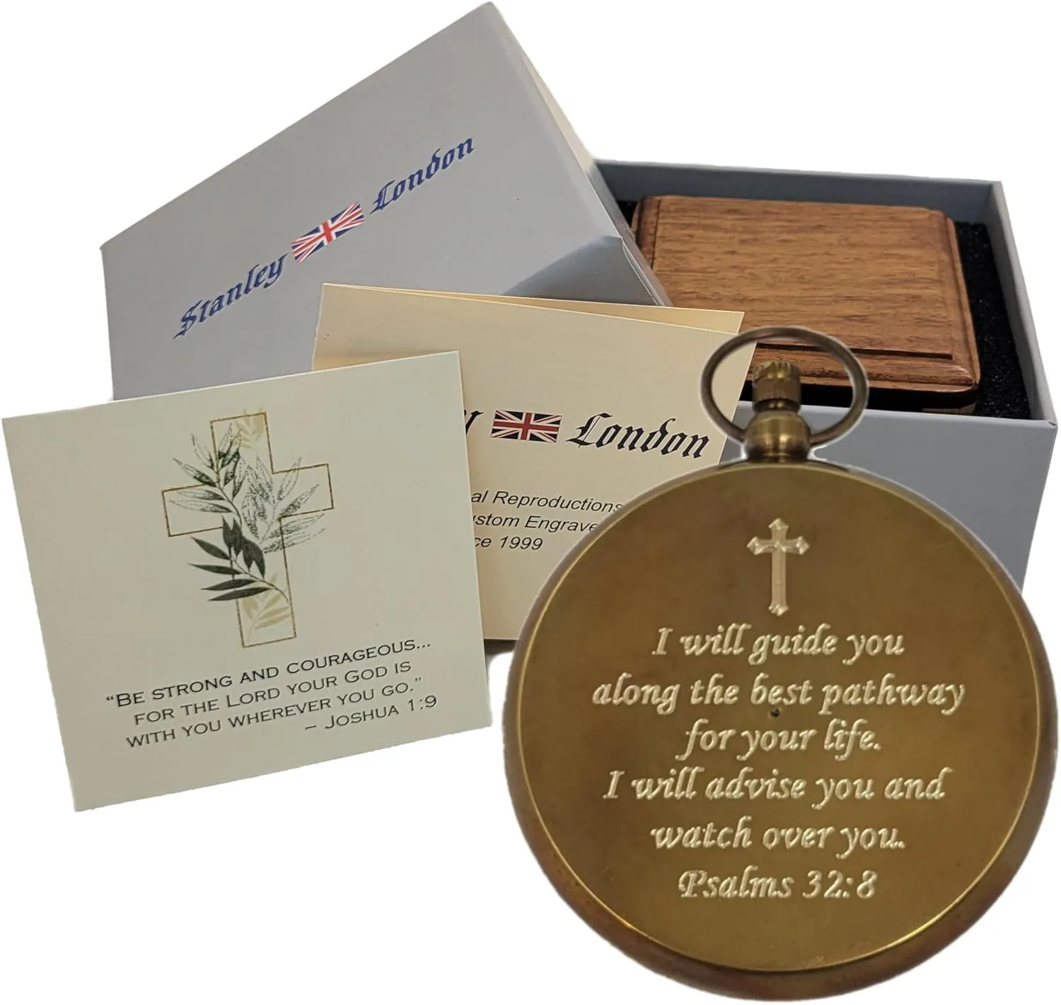 Engraved Baptism Compass Gift | Confirmation Compass Personalized | Engraved Religious Gifts of Faith for Catholic or Christian Men, Teen Boy, Boys, Son, Grandson