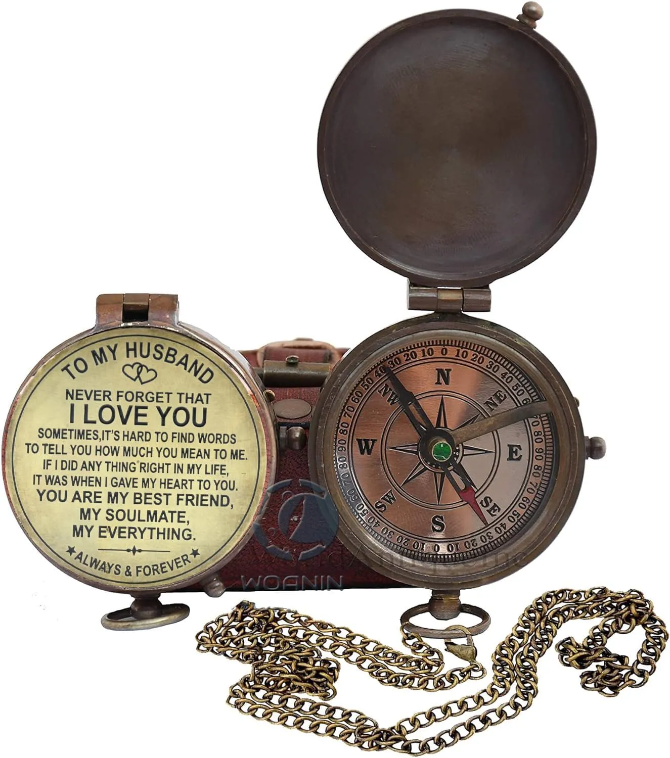 Engraved Compass, Gift for Husband, Gift for Him, Long Distance Boyfriend Gift, Fiance Gift, Long Distance Relationship Gift for Army Boyfriend Gift.
