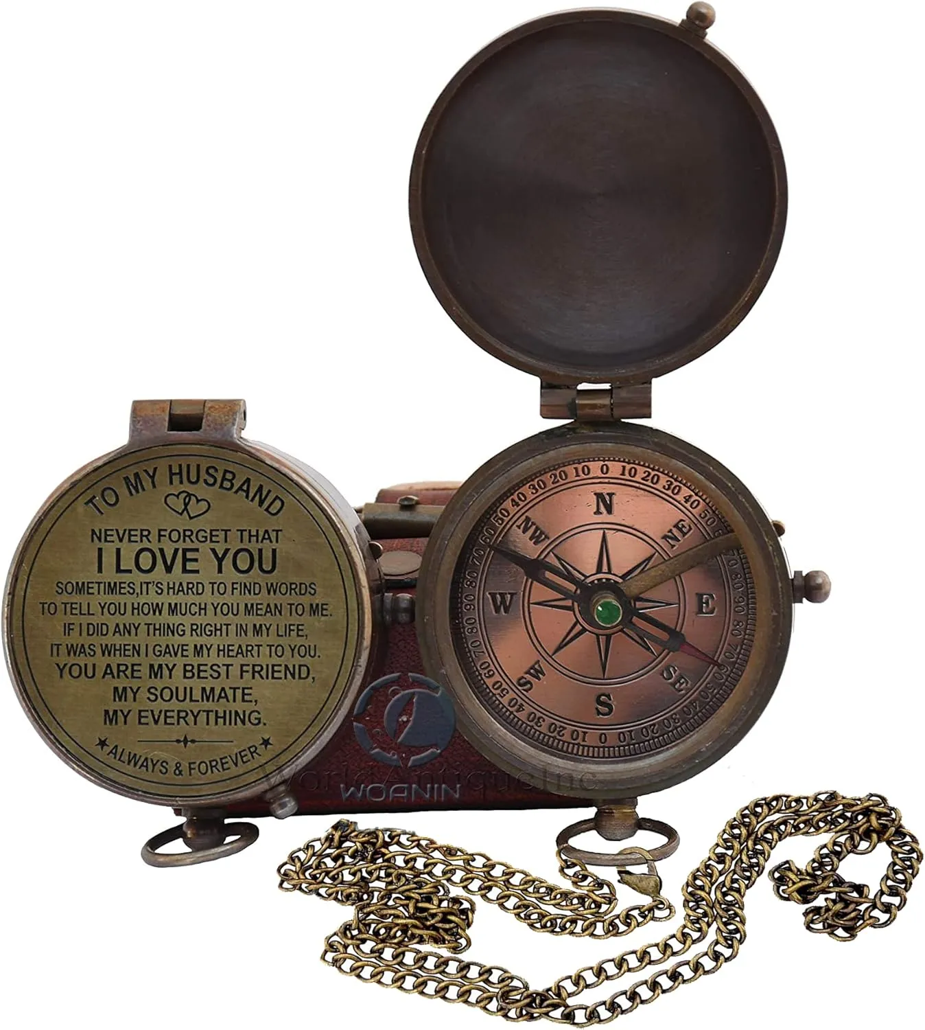 Engraved Compass, Gift for Husband, Gift for Him, Long Distance Boyfriend Gift, Fiance Gift, Long Distance Relationship Gift for Army Boyfriend Gift.