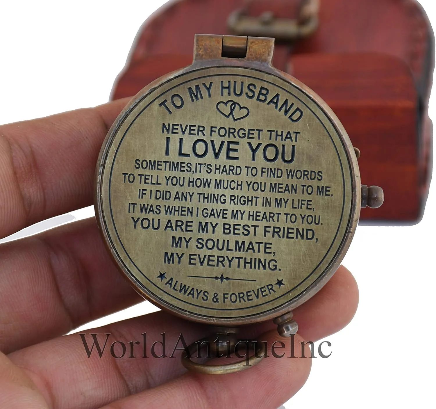Engraved Compass, Gift for Husband, Gift for Him, Long Distance Boyfriend Gift, Fiance Gift, Long Distance Relationship Gift for Army Boyfriend Gift.
