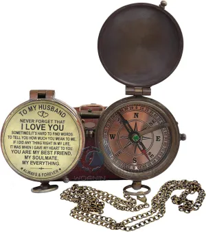 Engraved Compass, Gift for Husband, Gift for Him, Long Distance Boyfriend Gift, Fiance Gift, Long Distance Relationship Gift for Army Boyfriend Gift.