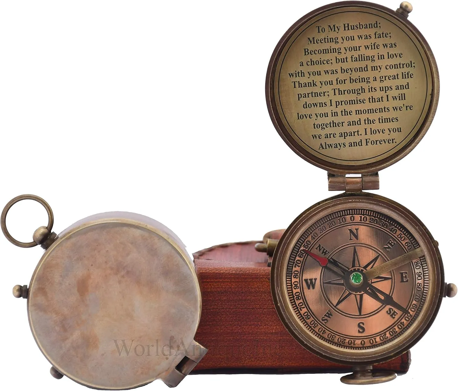 Engraved Compass, Gift for Husband,Anniversary,Wedding Gift for Him, Long Distance Boyfriend Gift, Fiance Gift I Miss You Long Distance Relationship Gift Boyfriend Gift